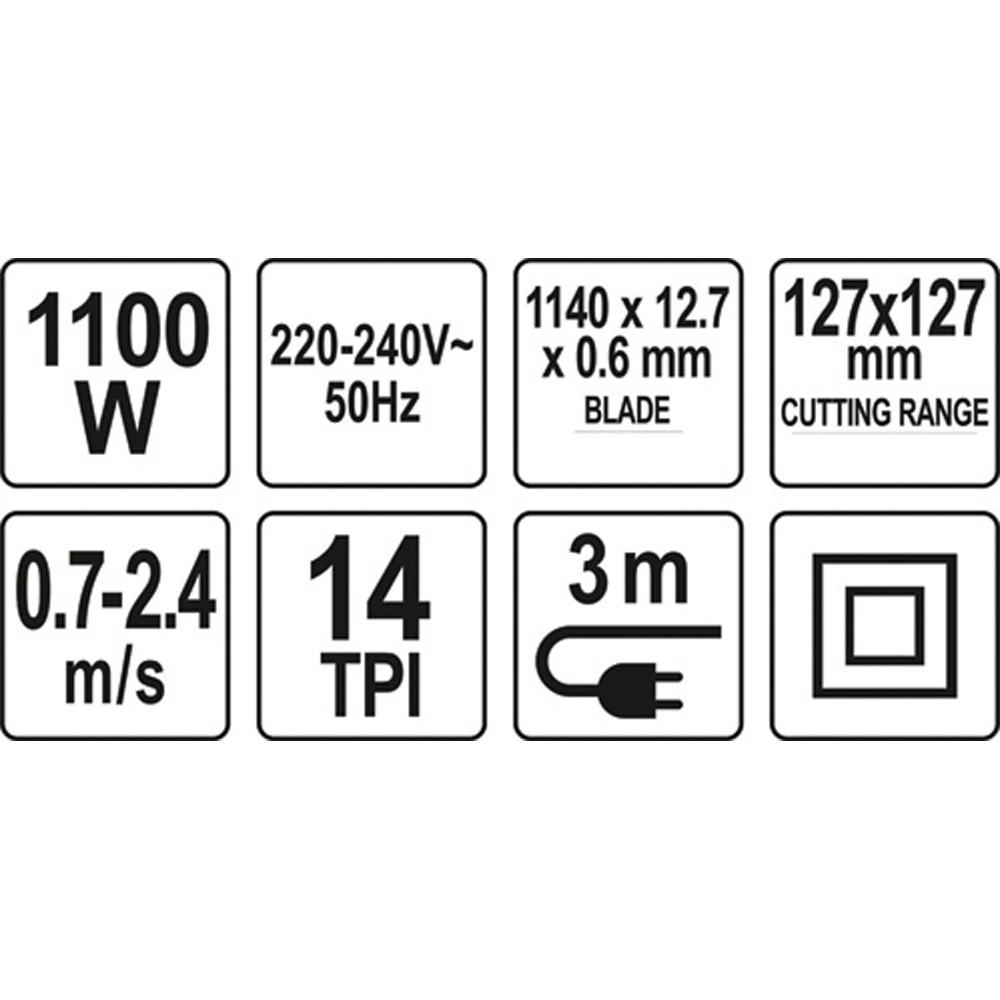 ΠΡΙΟΝΟΚΟΡΔΕΛΑ 1100W 127Χ127MM YT-82185