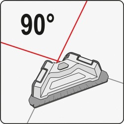 ΑΛΦΑΔΙ ΠΛΑΚΙΔΙΩΝ ΓΩΝΙΑΚΟ LASER 10Μ 90° YT-30410