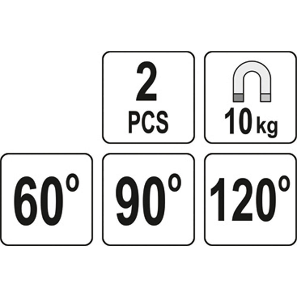 ΜΑΓΝΗΤΙΚΕΣ ΓΩΝΙΕΣ ΣΥΓΚΟΛΛΗΣΗΣ ΣΕΤ 2ΤΜΧ 10KG YT-08721