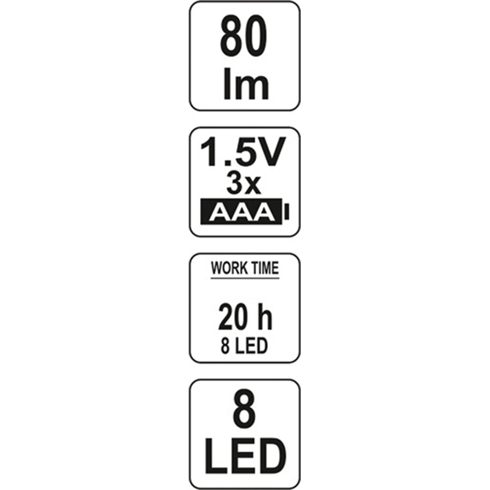 ΦΑΚΟΣ 8LED 80lm YT-08514
