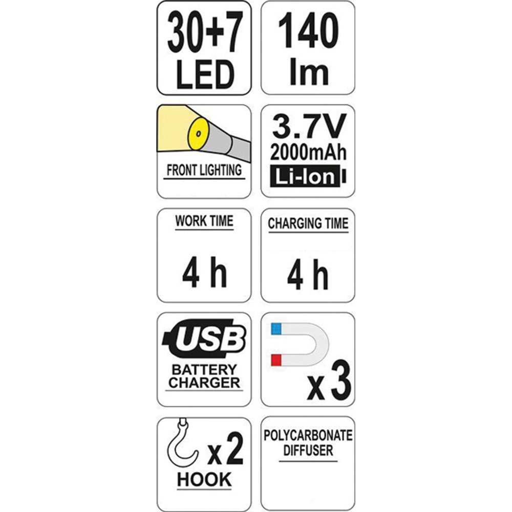 ΦΑΚΟΣ LED 30+7 YT-08507