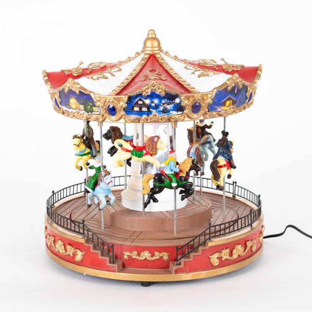 ΚΑΡΟΥΖΕΛ ΜΕ ΑΛΟΓΑΚΙΑ, ΜΟΥΣΙΚΗ ΚΑΙ ΚΙΝΗΣΗ, ΜΕ ΜΑΤΣΧΗΜΑΤΙΣΤΗ, 25,3Χ25,1Χ26,3cm