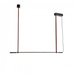 ΦΩΤΙΣΤΙΚΟ ΚΡΕΜΑΣΤΟ LED 21W 3000K 2100lm 1400X60X1200mm ΜΕΤΑΛΛΟ ΜΑΥΡΟ ARTE ILLUMINA LINEA