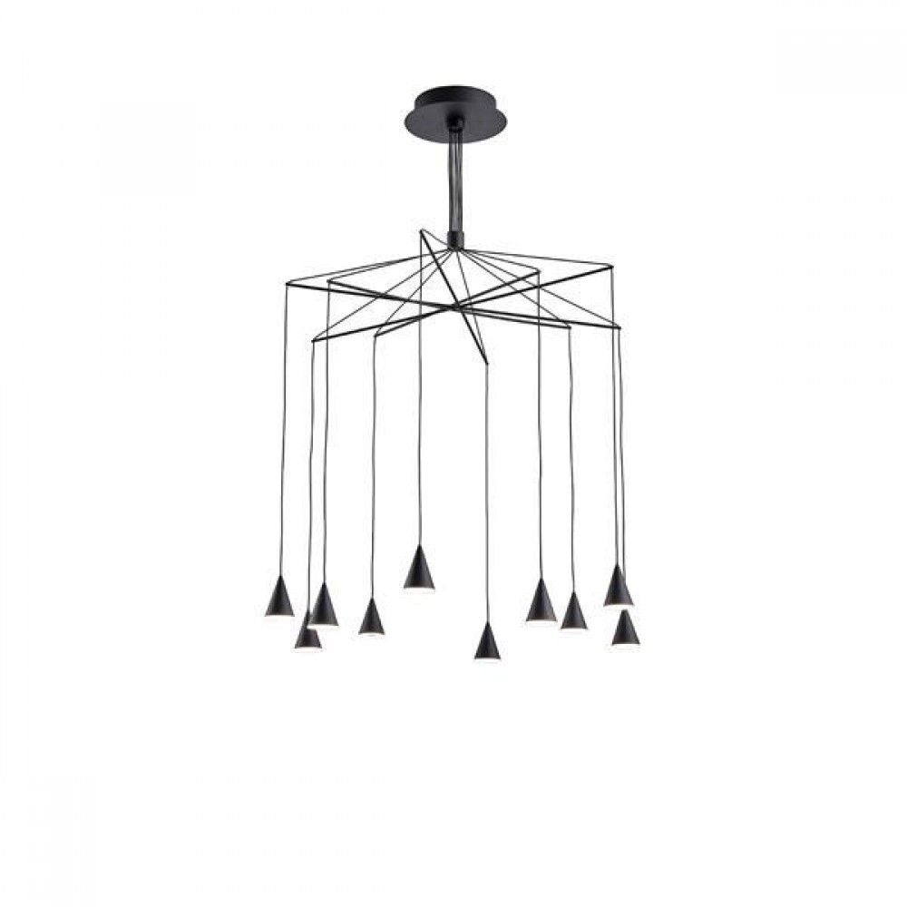 ΦΩΤΙΣΤΙΚΟ ΚΡΕΜΑΣΤΟ LED 50W 3000K Φ800X1200mm ΜΑΥΡΟ ARTE ILLUMINA CAMPANELLE