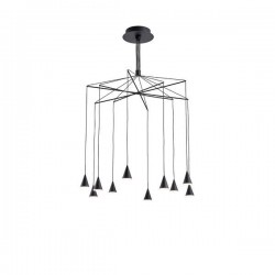ΦΩΤΙΣΤΙΚΟ ΚΡΕΜΑΣΤΟ LED 50W 3000K Φ800X1200mm ΜΑΥΡΟ ARTE ILLUMINA CAMPANELLE