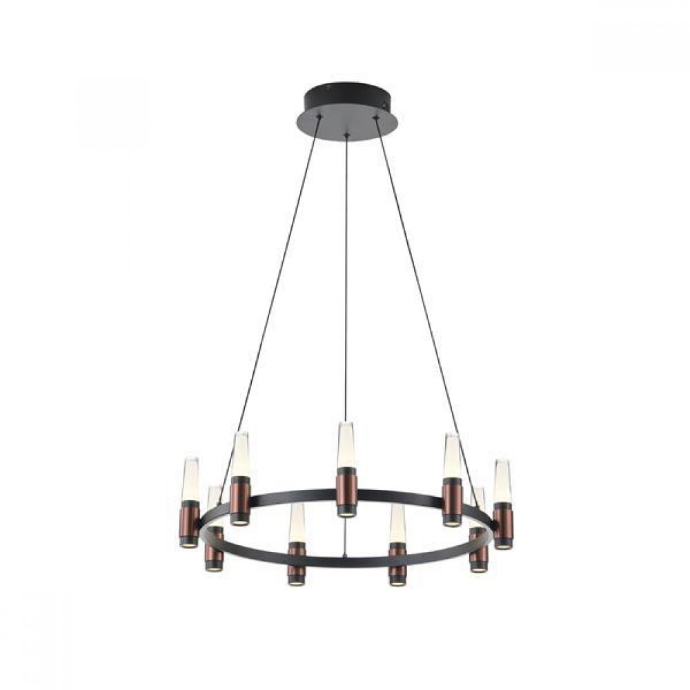 ΦΩΤΙΣΤΙΚΟ ΚΡΕΜΑΣΤΟ LED 43W 3000K 4300lm Φ630XΗ1500mm ΑΛΟΥΜΙΝΙΟΥ  ΜΑΥΡΟ ΚΑΦΕ  ARTE ILLUMINA VELAS
