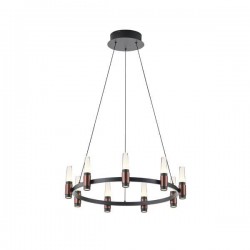 ΦΩΤΙΣΤΙΚΟ ΚΡΕΜΑΣΤΟ LED 43W 3000K 4300lm Φ630XΗ1500mm ΑΛΟΥΜΙΝΙΟΥ  ΜΑΥΡΟ ΚΑΦΕ  ARTE ILLUMINA VELAS