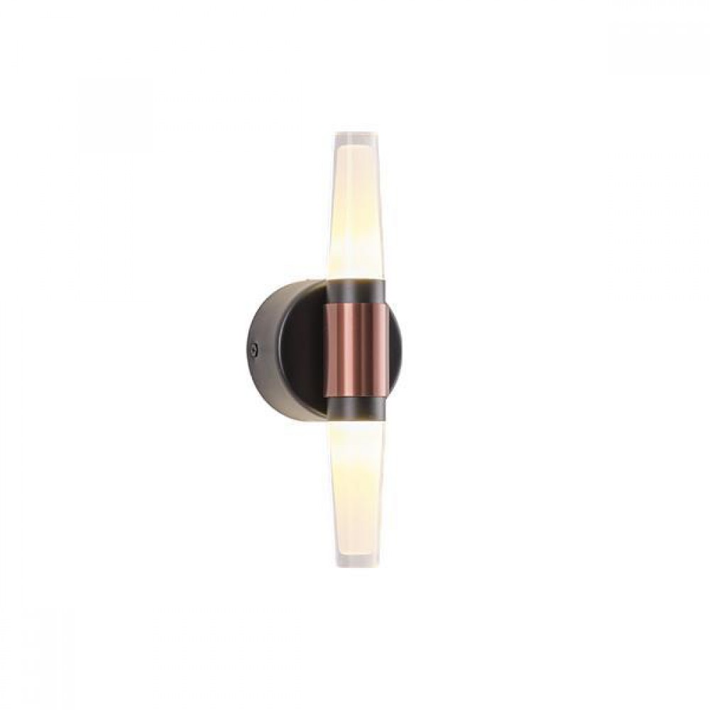 ΑΠΛΙΚΑ TOIXOY LED 6W 3000K 600lm Φ80X240mm ΑΛΟΥΜΙΝΙΟ ΜΑΥΡΟ ΧΡΥΣΟ ARTE ILLUMINA VELAS