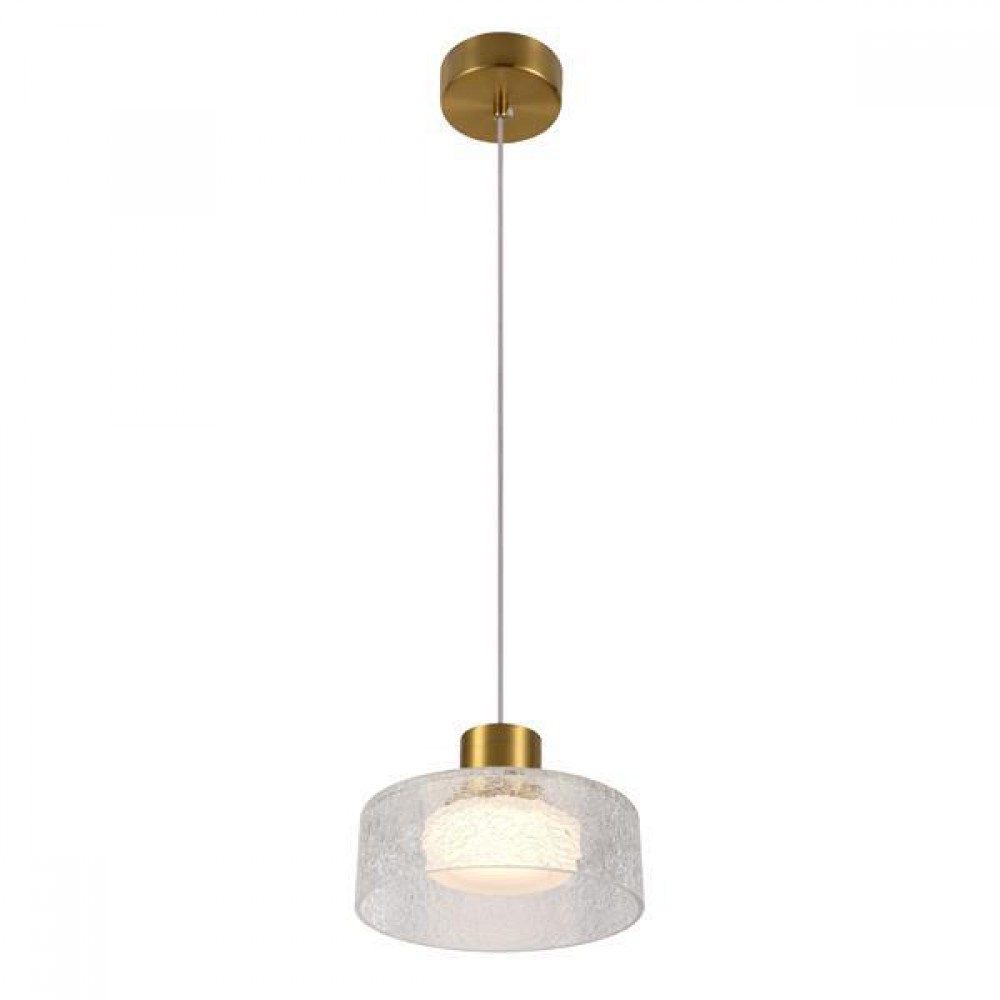 ΦΩΤΙΣΤΙΚΟ ΚΡΕΜΑΣΤΟ MΕΤΑΛΛΟ ME ΓΥΑΛΙ LED 8W 3000K 624lm 200X115mm  ΜΠΡΟΝΖΕ ΚΑΙ ΔΙΑΦΑΝΟ ARTE ILLUMINA NIMBUS