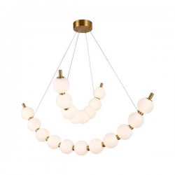 ΦΩΤΙΣΤΙΚΟ ΚΡΕΜΑΣΤΟ ΜΕΤΑΛΛΟ  LED 19W 3000K 1170lm 800X1420mm  ΜΠΡΟΝΖΕ ΜΕ ΛΕΥΚΟ ARTE ILLUMINA TREA