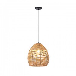 ΦΩΤΙΣΤΙΚΟ ΚΡΕΜΑΣΤΟ BAMBOO ΚΑΦΕ  1XE27  MAX 15W 300X300X300mm ARTE ILLUMINA CALYPSO
