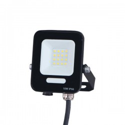 ΠΡΟΒΟΛΕΑΣ LED SMD 10W ΜΑΥΡΟΣ IP66 3000K PLUS