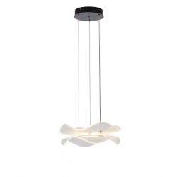 ΦΩΤΙΣΤΙΚΟ ΚΡΕΜΑΣΤΟ ΑΚΡΥΛΙΚΟ ΣΤΡΟΓΓΥΛΟ LED 34W  Ø 340mm 3000K 3024lm ΜΑΥΡΟ ARTE ILLUMINA FIRENZE