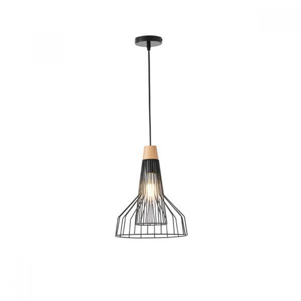 ΦΩΤΙΣΤΙΚΟ ΚΡΕΜΑΣΤΟ ΜΕΤΑΛΛΙΚΟ 1XE27  MAX 15W 260X260X1370mm ΜΑΥΡΟ ARTE ILLUMINA OGGI