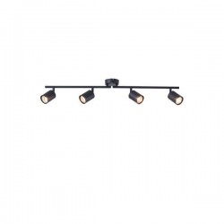 ΣΠΟΤ ΜΕΤΑΛΛΙΚΟ 4ΦΩΤΟ ΜΑΥΡΟ 4XGU10  Max 7W 790X80X165mm ARTE ILLUMINA OLYMP