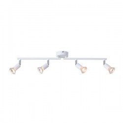 ΣΠΟΤ ΚΙΝΗΤΟ 4ΦΩΤΟ ΜΕΤΑΛΛΙΚΟ Max 7W   ΛΕΥΚΟ 4XGU10 600X80X130mm ARTE ILLUMINA VORRAS