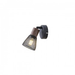 ΣΠΟΤ ΜΑΥΡΟ ΜΕ ΞΥΛΟ ΚΑΙ ΔΙΧΤΥ 1XE14 D80XH125mm ARTE ILLUMINA MESHY