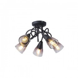 ΣΠΟΤ ΜΕΤΑΛΛΙΚΟ ΜΕ SMOKY ΓΥΑΛΙ 5ΦΩΤΟ 5XE14  D380XH185mm ARTE ILLUMINA CLASSY