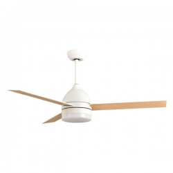 ΑΝΕΜΙΣΤΗΡΑΣ ΟΡΟΦΗΣ ΧΡΩΜΑ ΛΕΥΚΟ-ΞΥΛΟ Φ107 22W DC ΜΟΤΕΡ ΜΕ LED ΦΩΣ ΚΑΙ ΚΟΝΤΡΟΛ EUROLAMP