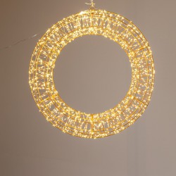 ΦΩΤΙΖΟΜΕΝΟ ΣΤΕΦΑΝΙ 60cm, 1400 MINI LED, 31V METAΣΧΗΜΑΤΙΣΤΗ, ΧΡΟΝΟΔΙΑΚΟΠΤΗ, ΜΠΡΟΝΖΕ ΧΑΛΚΙΝΟ ΚΑΛΩΔΙΟ, ΜΠΡΟΝΖΕ ΜΕΤΑΛΛΙΚΟΣ ΣΚΕΛΕΤΟΣ, ΘΕΡΜΟ ΛΕΥΚΟ LED, ΠΡΟΕΚΤΑΣΗ ΠΑΡΟΧΗΣ 5m, IP44