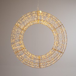 ΦΩΤΙΖΟΜΕΝΟ ΣΤΕΦΑΝΙ 70cm, 1600 MINI LED, 31V METAΣΧΗΜΑΤΙΣΤΗ, ΧΡΟΝΟΔΙΑΚΟΠΤΗ, ΜΠΡΟΝΖΕ ΧΑΛΚΙΝΟ ΚΑΛΩΔΙΟ, ΜΠΡΟΝΖΕ ΜΕΤΑΛΛΙΚΟΣ ΣΚΕΛΕΤΟΣ, ΘΕΡΜΟ ΛΕΥΚΟ LED, ΠΡΟΕΚΤΑΣΗ ΠΑΡΟΧΗΣ 5m, IP44