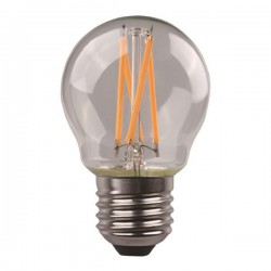 ΛΑΜΠΑ LED ΣΦΑΙΡΙΚΗ CROSSED FILAMENT 6.5W E27 220-240V DIMMABLE CLEAR ΘΕΡΜΟ ΛΕΥΚΟ 3000K - Eurolamp