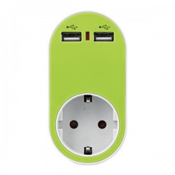 ΑΝΤΑΠΤΟΡΑΣ ΣΟΥΚΟ ΜΕ 2 USB ΠΡΑΣΙΝΟ ΜΕ ΠΡΟΣΤΑΣΙΑ ΕΠΑΦΩΝ ΑΝΤΑΠΤΟΡΑΣ ΣΟΥΚΟ ΜΕ 2 USB ΠΡΑΣΙΝΟ ΜΕ ΠΡΟΣΤΑΣΙΑ ΕΠΑΦΩΝ