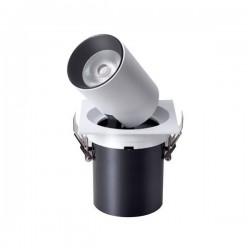 ΣΠΟΤ ΧΩΝΕΥΤΟ ΚΙΝΗΤΗ ΒΑΣΗ 12W Φ110 3000Κ ΛΕΥΚΟ EUROLAMP