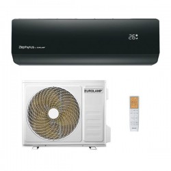 ΚΛΙΜΑΤΙΣΤΙΚΟ 9000BTU ΜΑΥΡΟ WIFI DC INVERTER R32 XA82 ΓΥΑΛΙΝΟ PANEL, 4IN1 FILTER, iFEEL, GOLDEN FINS, 3D AIR, A+++/A++ Zephyrus EUROLAMP