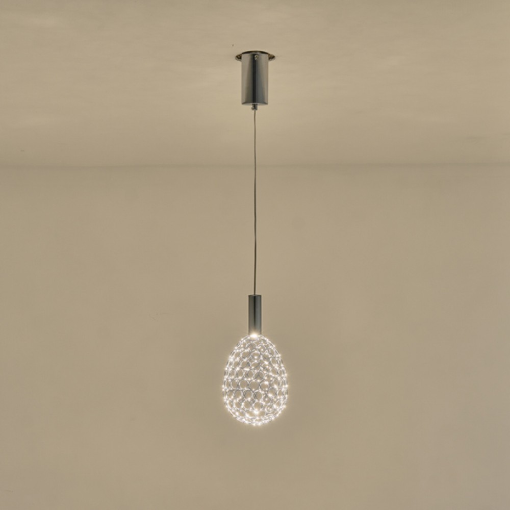 ΦΩΤΙΣΤΙΚΟ ΜΟΝΟΦΩΤΟ ΜΕΤΑΛΛO ΟΒΑΛ LED 6,3W 3000K 648lm Φ140x1400mm ΑΣΗΜΙ ARTE ILLUMINA PERFORATO