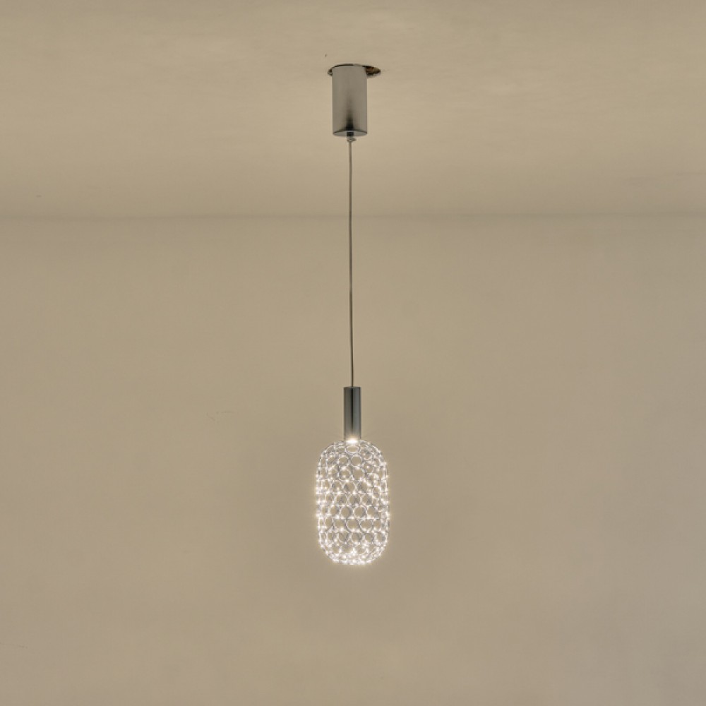 ΦΩΤΙΣΤΙΚΟ ΜΟΝΟΦΩΤΟ ΜΕΤΑΛΛΟ LED 6,3W 3000K 648lm Φ200X1580mm ΑΣΗΜΙ ARTE ILLUMINA PERFORATO
