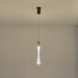 ΚΡΕΜΑΣΤΟ ΦΩΤΙΣΤΙΚΟ ΜΟΝΟΦΩΤΟ ΜΕ ΓΥΑΛΙ 7,6W 3000K 780lm Φ90x1700mm ARTE ILLUMINA VIAL