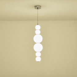 ΚΡΕΜΑΣΤΟ ΦΩΤΙΣΤΙΚΟ AΛΟΥΜΙΝΙΟ 24W 3000K 2800lm Φ175x2290mm ΛΕΥΚΟ ARTE ILLUMINA BLOSSOM
