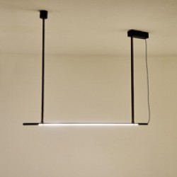 ΦΩΤΙΣΤΙΚΟ ΚΡΕΜΑΣΤΟ LED 21W 3000K 2100lm 1400X60X1200mm ΜΕΤΑΛΛΟ ΜΑΥΡΟ ARTE ILLUMINA LINEA