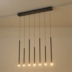 ΦΩΤΙΣΤΙΚΟ ΚΡΕΜΑΣΤΟ LED 16W 3000K 600lm 940X1500mm ΜΑΥΡΟ ΑΛΟΥΜΙΝΙΟ ARTE ILLUMINA CASCADE