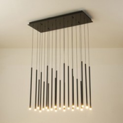 ΦΩΤΙΣΤΙΚΟ ΚΡΕΜΑΣΤΟ LED 47W 3000K 4700lm 940X1500mm ΜΑΥΡΟ ΑΛΟΥΜΙΝΙΟ ARTE ILLUMINA CASCADE