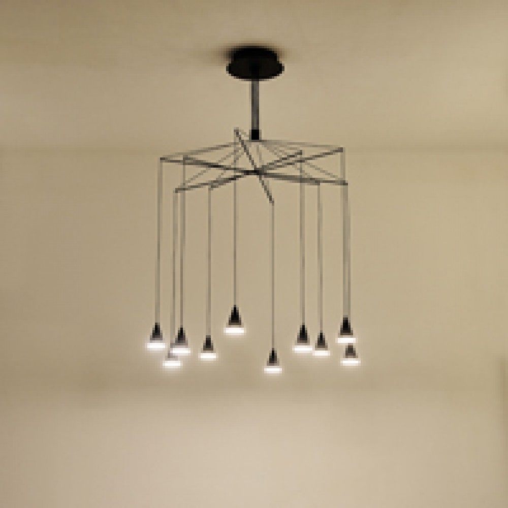 ΦΩΤΙΣΤΙΚΟ ΚΡΕΜΑΣΤΟ LED 50W 3000K Φ800X1200mm ΜΑΥΡΟ ARTE ILLUMINA CAMPANELLE