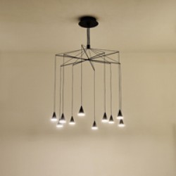 ΦΩΤΙΣΤΙΚΟ ΚΡΕΜΑΣΤΟ LED 50W 3000K Φ800X1200mm ΜΑΥΡΟ ARTE ILLUMINA CAMPANELLE