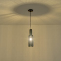 ΦΩΤΙΣΤΙΚΟ ΚΡΕΜΑΣΤΟ ΓΥΨΙΝΟ ΜΑΥΡΟ 1XE27 MAX 40W 100X100X340mm ARTE ILLUMINA SCOURO