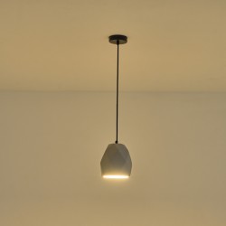 ΦΩΤΙΣΤΙΚΟ ΚΡΕΜΑΣΤΟ ΓΥΨΙΝ0 ΓΚΡΙ 1XE27  MAX 15W 160X160X170mm ARTE ILLUMINA PLASTER SERIES