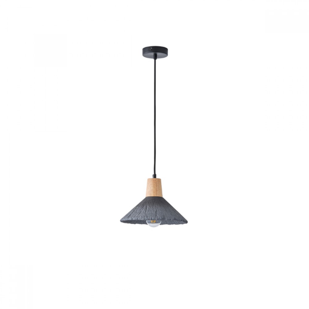 ΦΩΤΙΣΤΙΚΟ ΚΡΕΜΑΣΤΟ ΓΥΨΙΝΟ ΜΑΥΡΟ 1XE27 MAX 15W 250X250X180mm ARTE ILLUMINA PLASTER SERIES