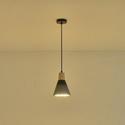 ΦΩΤΙΣΤΙΚΟ ΚΡΕΜΑΣΤΟ ΓΥΨΙΝΟ ΜΑΥΡΟ 1XE27 MAX 15W 160X160X220mm ARTE ILLUMINA GESSO