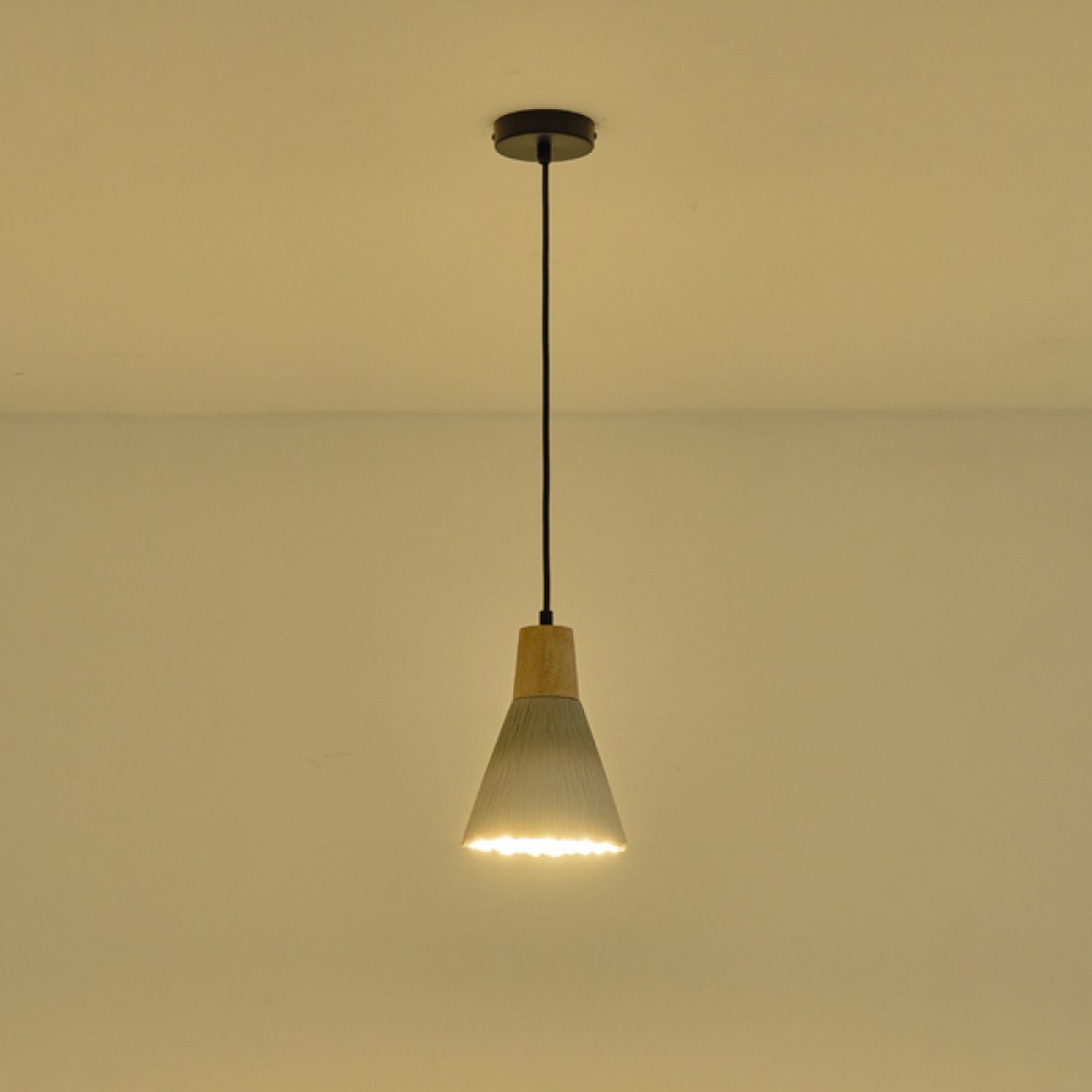 ΦΩΤΙΣΤΙΚΟ ΚΡΕΜΑΣΤΟ ΓΥΨΙΝΟ ΧΑΚΙ 1XE27 MAX 15W 160X160X220mm ARTE ILLUMINA GESSO