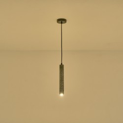 ΦΩΤΙΣΤΙΚΟ ΚΡΕΜΑΣΤΟ ΓΥΨΙΝΟ ΜΑΥΡΟ GU10 MAX 3W 45X45X300mm ARTE ILLUMINA SALPICO
