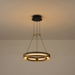 ΦΩΤΙΣΤΙΚΟ ΚΡΕΜΑΣΤΟ LED 21W 3000K 2100lm 420X1200mm ΜΑΥΡΟ ΧΡΥΣΟ ΑΛΟΥΜΙΝΙΟΥ  ARTE ILLUMINA LUIS