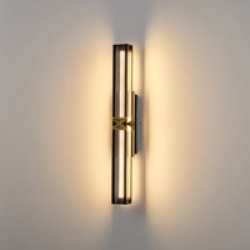 ΑΠΛΙΚΑ TOIXOY LED 13W 3000K 1300lm 600X100mm ΑΛΟΥΜΙΝΙΟΥ ΜΑΥΡΟ -ΧΡΥΣΟ ARTE ILLUMINA LUIS