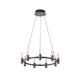 ΦΩΤΙΣΤΙΚΟ ΚΡΕΜΑΣΤΟ LED 43W 3000K 4300lm Φ630XΗ1500mm ΑΛΟΥΜΙΝΙΟΥ  ΜΑΥΡΟ ΚΑΦΕ  ARTE ILLUMINA VELAS