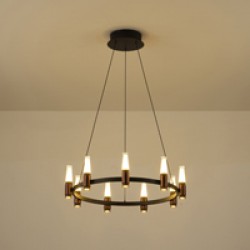 ΦΩΤΙΣΤΙΚΟ ΚΡΕΜΑΣΤΟ LED 43W 3000K 4300lm Φ630XΗ1500mm ΑΛΟΥΜΙΝΙΟΥ  ΜΑΥΡΟ ΚΑΦΕ  ARTE ILLUMINA VELAS