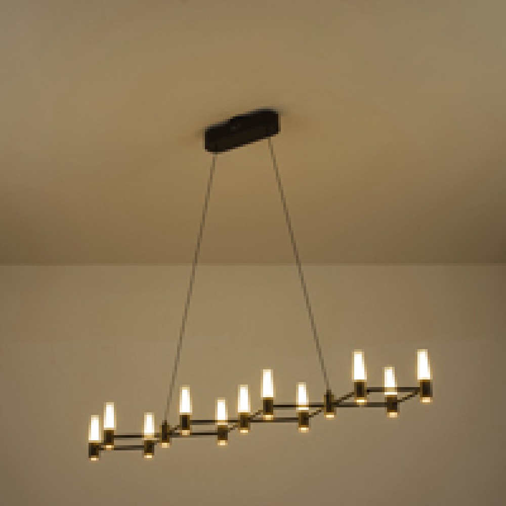 ΦΩΤΙΣΤΙΚΟ ΚΡΕΜΑΣΤΟ LED 58W 3000K 5800lm 1200X1500mm ΑΛΟΥΜΙΝΙΟΥ   ΜΑΥΡΟ ΧΡΥΣΟ ARTE ILLUMINA VELAS