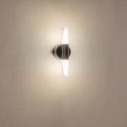 ΑΠΛΙΚΑ TOIXOY LED 6W 3000K 600lm Φ80X240mm ΑΛΟΥΜΙΝΙΟ ΜΑΥΡΟ ΧΡΥΣΟ ARTE ILLUMINA VELAS